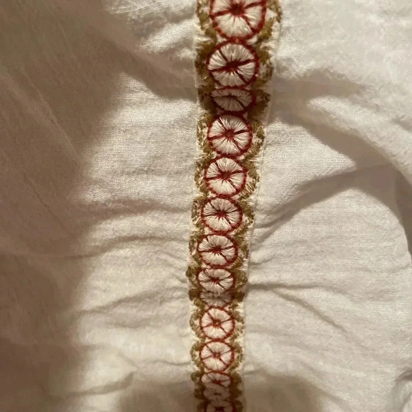 Max Studio embroidered 3/4 sleeve gauzy 100% cotton boho/cottagecore/western Sm - Picture 3 of 6